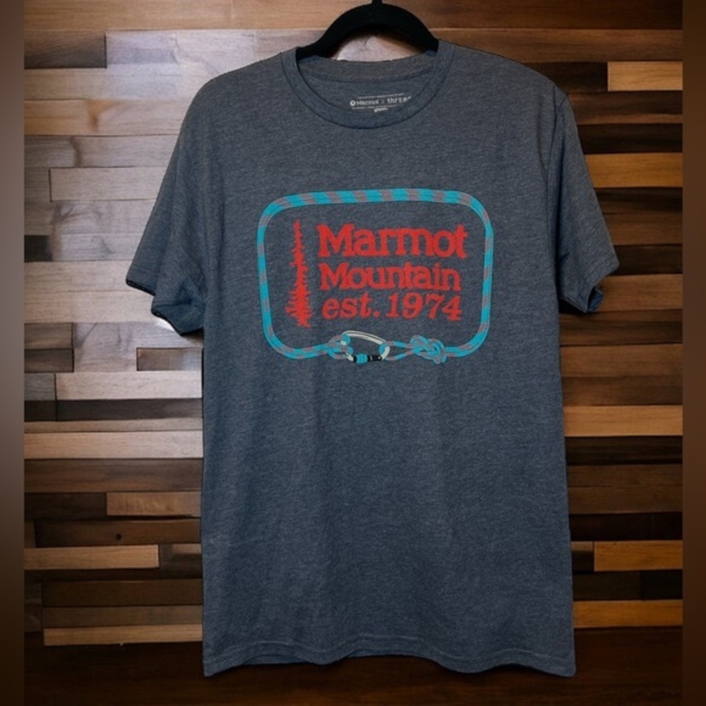 Marmot Men's Ascender Silk‎ Screen Tee Sz M Short Sleeve